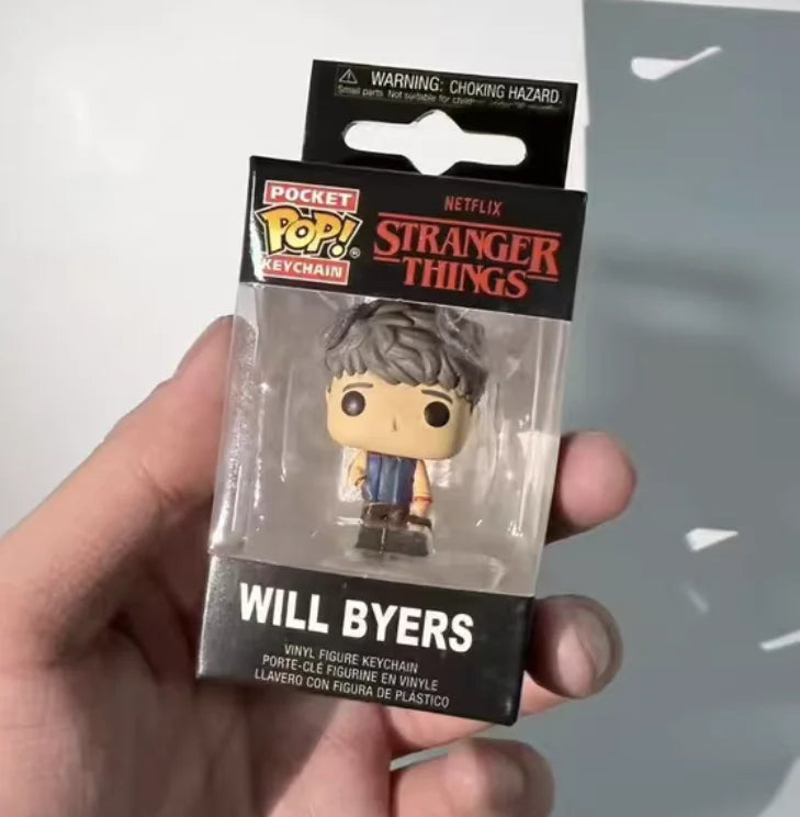 13 Styles FUNKO Pocket Stranger Keychain Eleven Dustin Barb Steve Demogorgon Action Figures Toys THINGS with Box