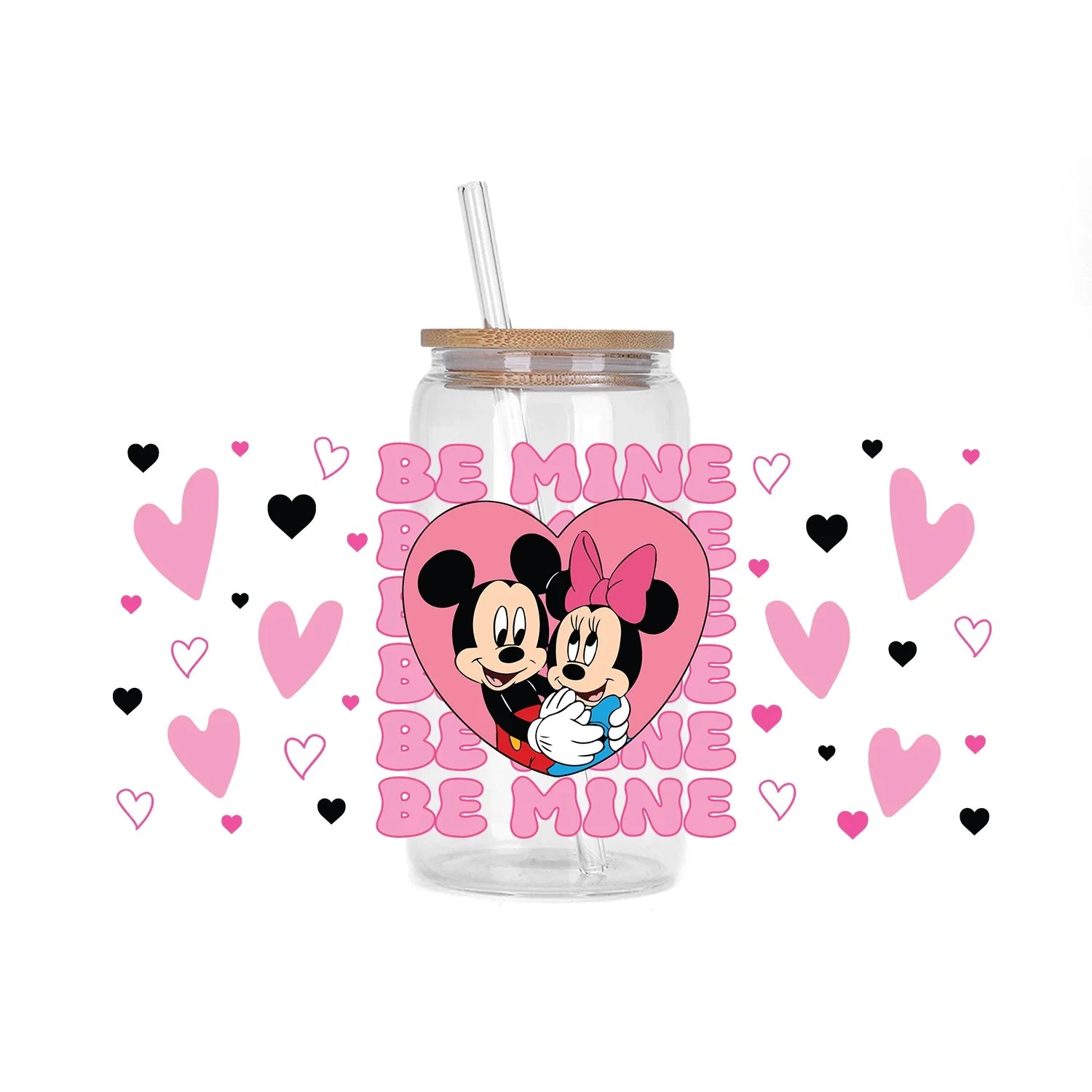 30 Style Valentine's Day Mickey XOXO UV Sticker Party DIY Decals 3D transfers uvdtf tumbler seal stickers 16oz uv dtf cup wraps