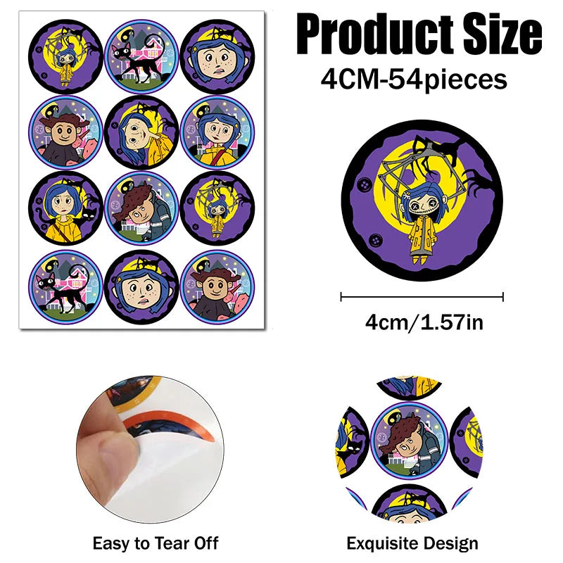 Coraline Birthday Party Decoration Disposable Set Tableware Plate Honeycomb  straws Cake Napkins Toppers for Kid Shower Supplies