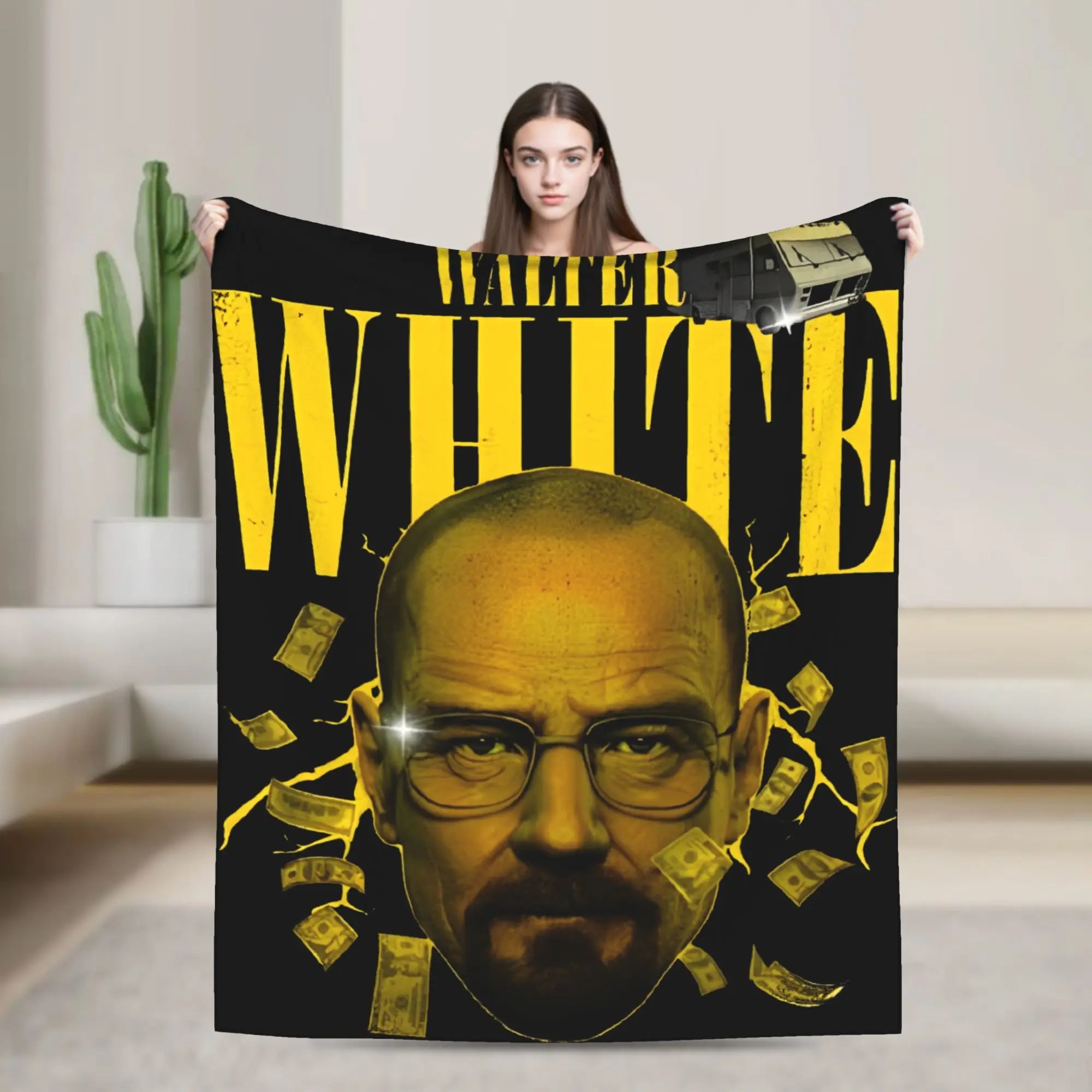 Bryan Cranston Blanket Breaking Bad Walter White Plush Novelty Warm Throw Blanket for Bed Sofa  Winter