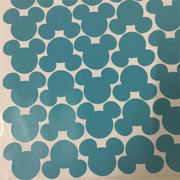 88pcs/set Cartoon Mouse Head Wall Sticker For Kids Rooms Home Decor Glass Bottle Kitchen Label Adhesive Stickers Art Wallpaper