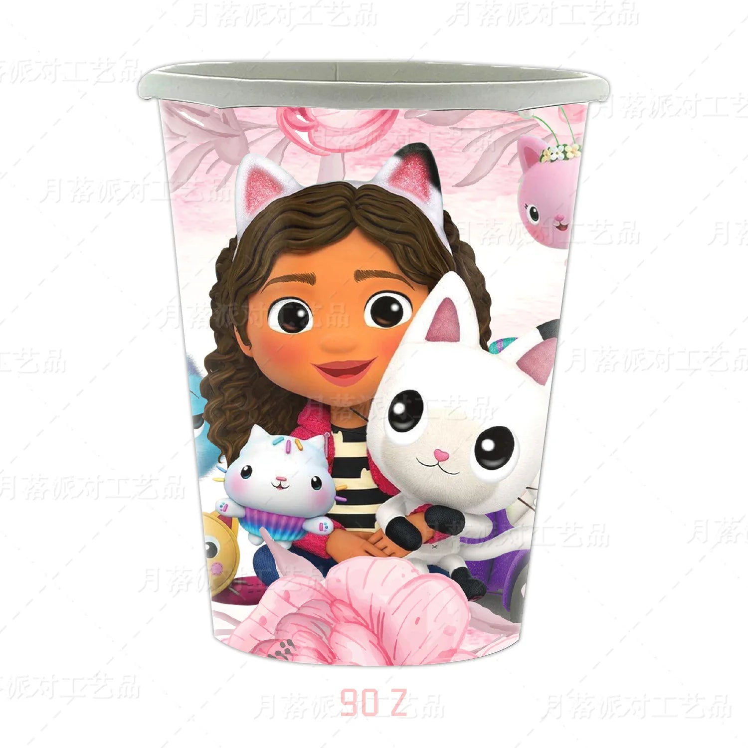 Cartoon Gabby Doll House Party Supplies Tablecloth For Kids Disposable Table Cover Favor Doll House Birthday Festival Decoration