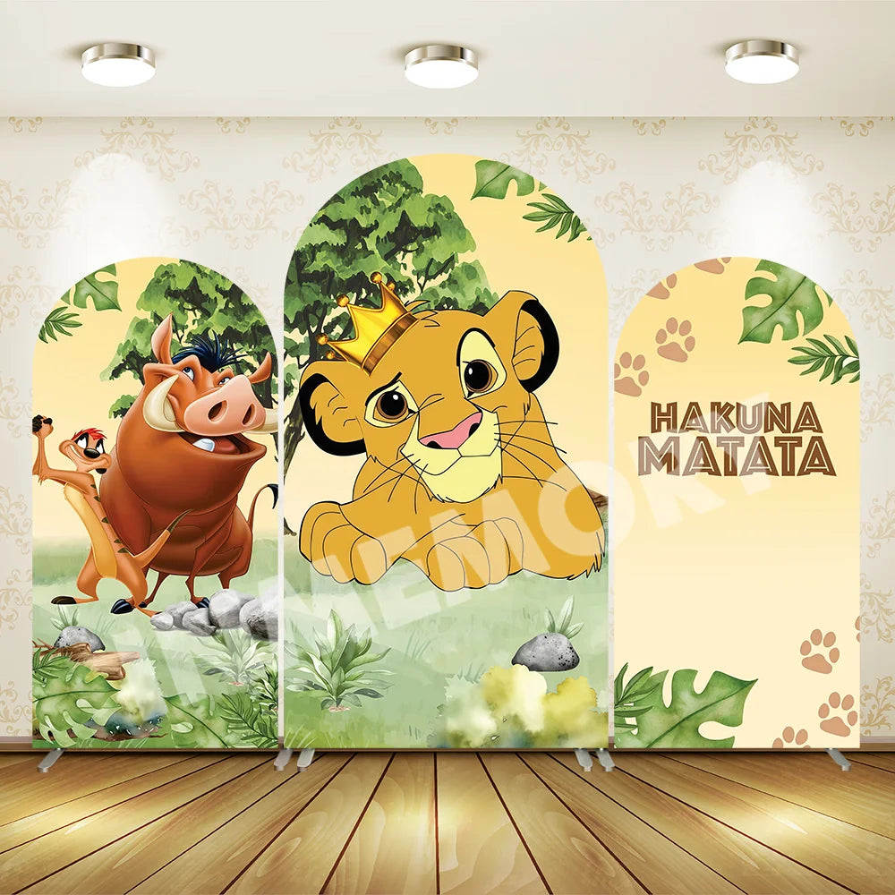 Disney Lion King Arch Covers Birthday Decorations Hakuna Matata theme Arch Wall Backdrop Banner Simba Baby Shower Background