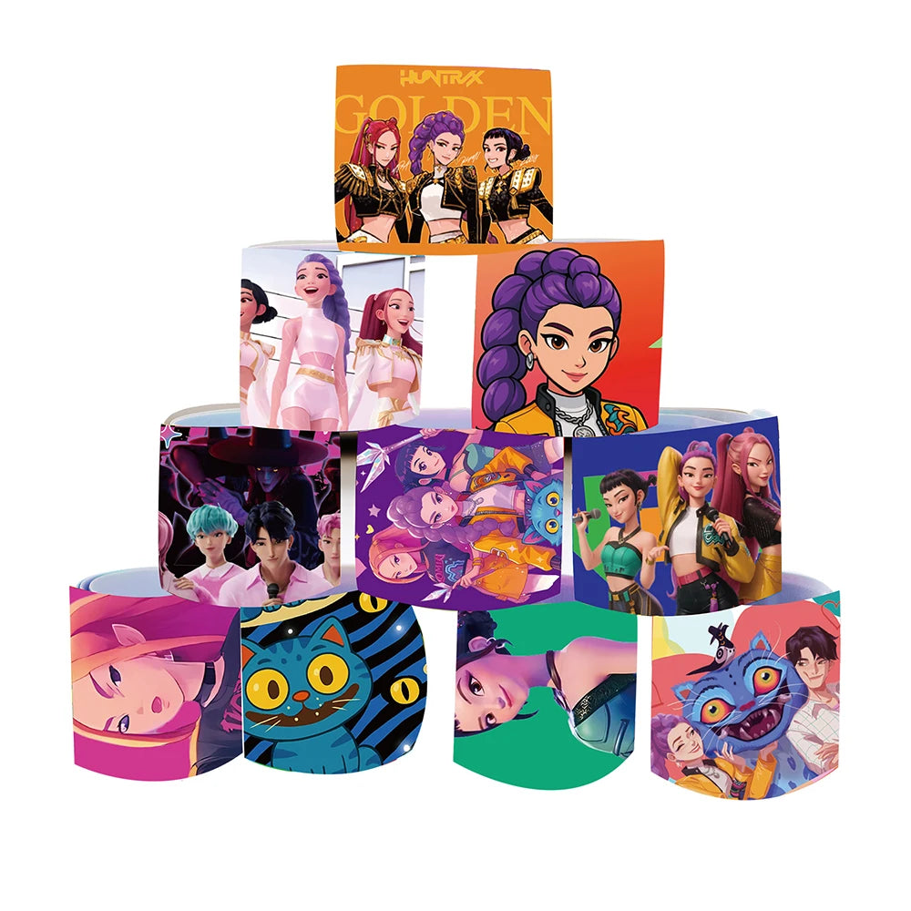 12-36pcs K-Ppop Demon Hunters Slap Bracelets Party Favors Birthday Party Gifts for Kids Snap Bracelets Christmas Party Decoratio