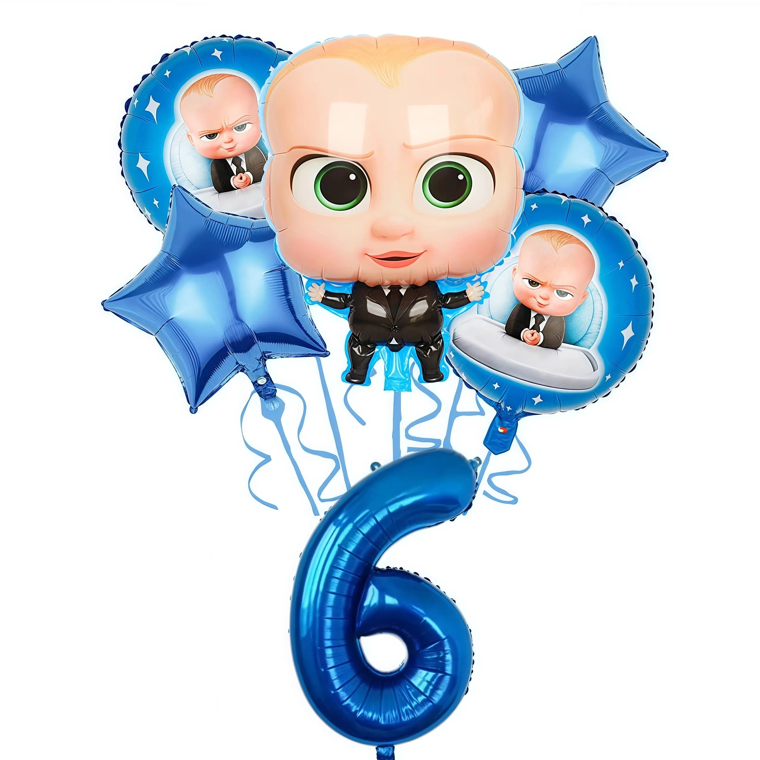 Cartoon Bossed Baby Theme Newborn 1st Birthday Party Decor Disposable Tableware Background Balloon Kid Baby Shower Supplies Gift