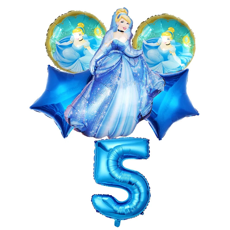 Disney Cinderella Theme Party Supplies Girls Birthday Decoration Tableware Set Paper Cup Plate Tablecloth Balloon Baby Shower