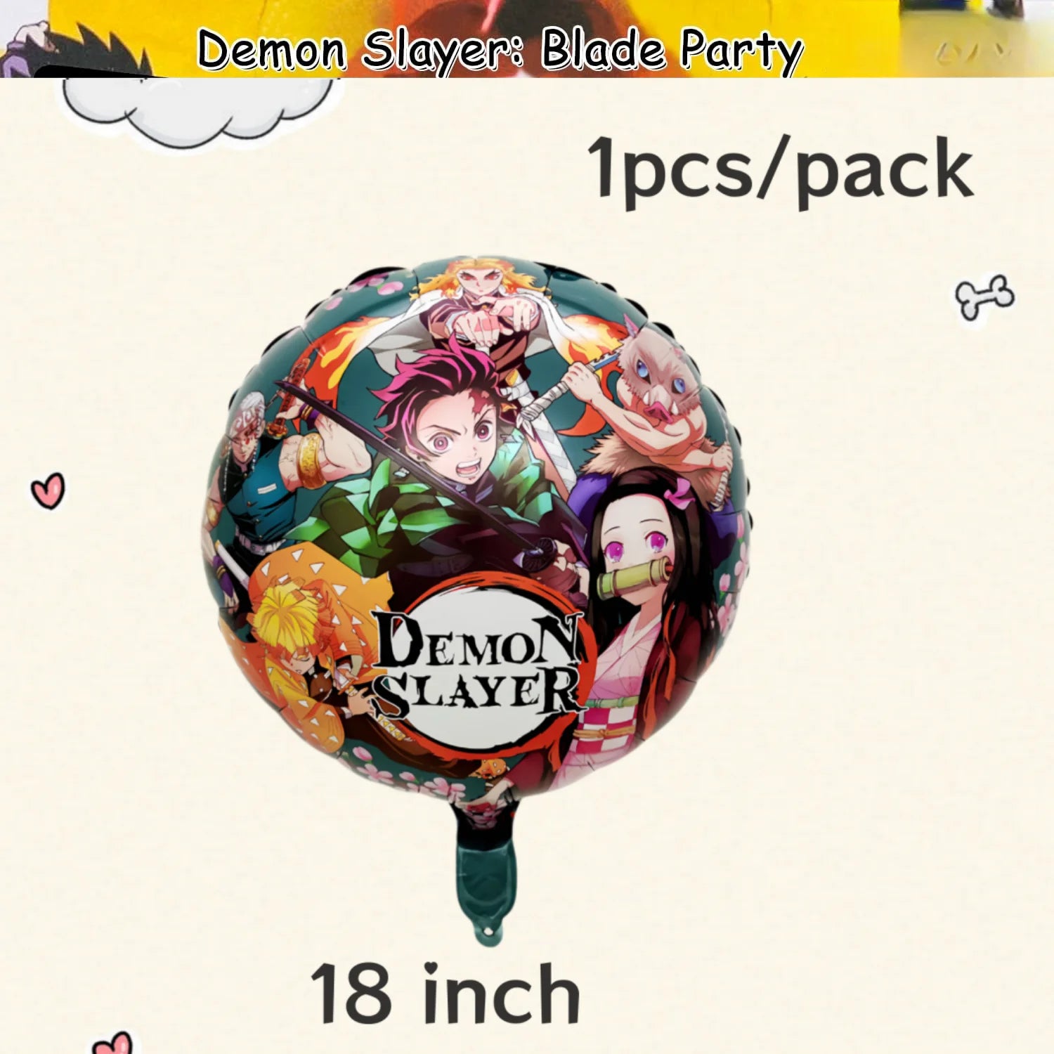 Demon Slayer Birthday Party Decor Kimetsu No Yaiba Tableware Tablecloth Plate Cup Balloon Baby Shower Kids Favors Party Supplies