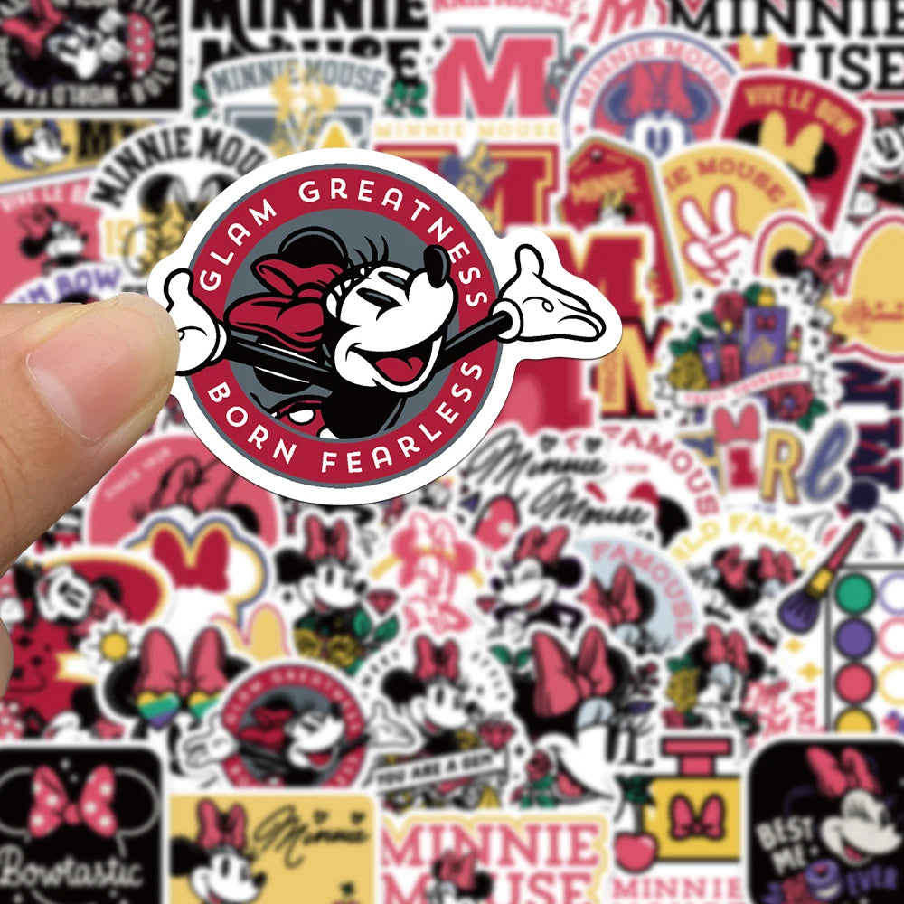 10/30/50pcs Disney Movie Mickey Minnie Graffiti Stickers Cute Cartoon Decals Laptop Motorcycle Car Phone Waterproof Sticker Toys