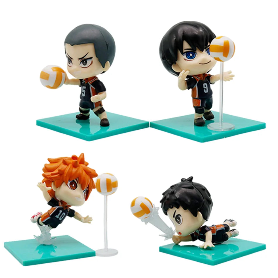 6-9cm Haikyuu!!  Volleyball Boys Anime Figures Hinata Shoyo Tobio Kageyama Daichi Sawamura Models Toy Passionate Friend Gifts