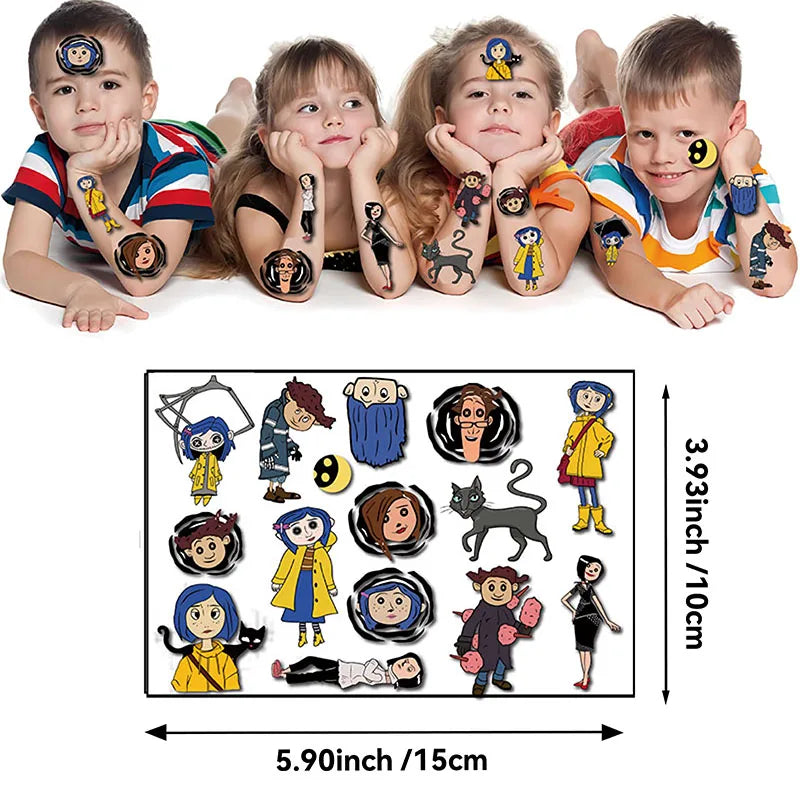 Coraline Birthday Party Decoration Disposable Set Tableware Plate Honeycomb  straws Cake Napkins Toppers for Kid Shower Supplies