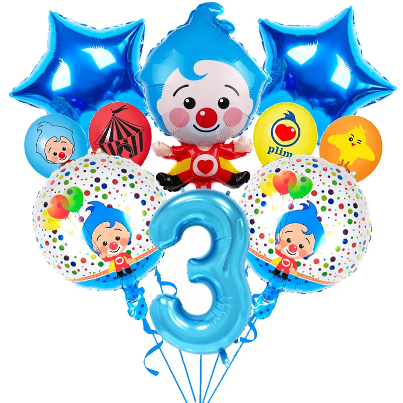 Circus Birthday Party Decor Set Clown Balloons Disposable Tableware Tablecloth Cup Kids Boy Party Supplies Baby Shower Gifts