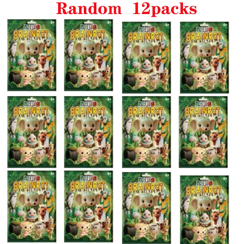 24PCS Blind Pack Italian Brainrot TungTungTung Sahur Tralalelo Tralala Q Version Figure Ornament Desktop Decoration Surprise Toy