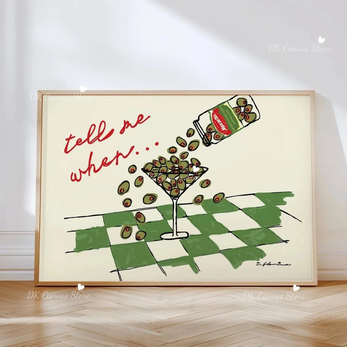 "Tell Me When" Quote Canvas Print Poster Funny Coffee Wine Cheese Cooking Art Prints Restaurant Kitchen Wall Art Home Decor