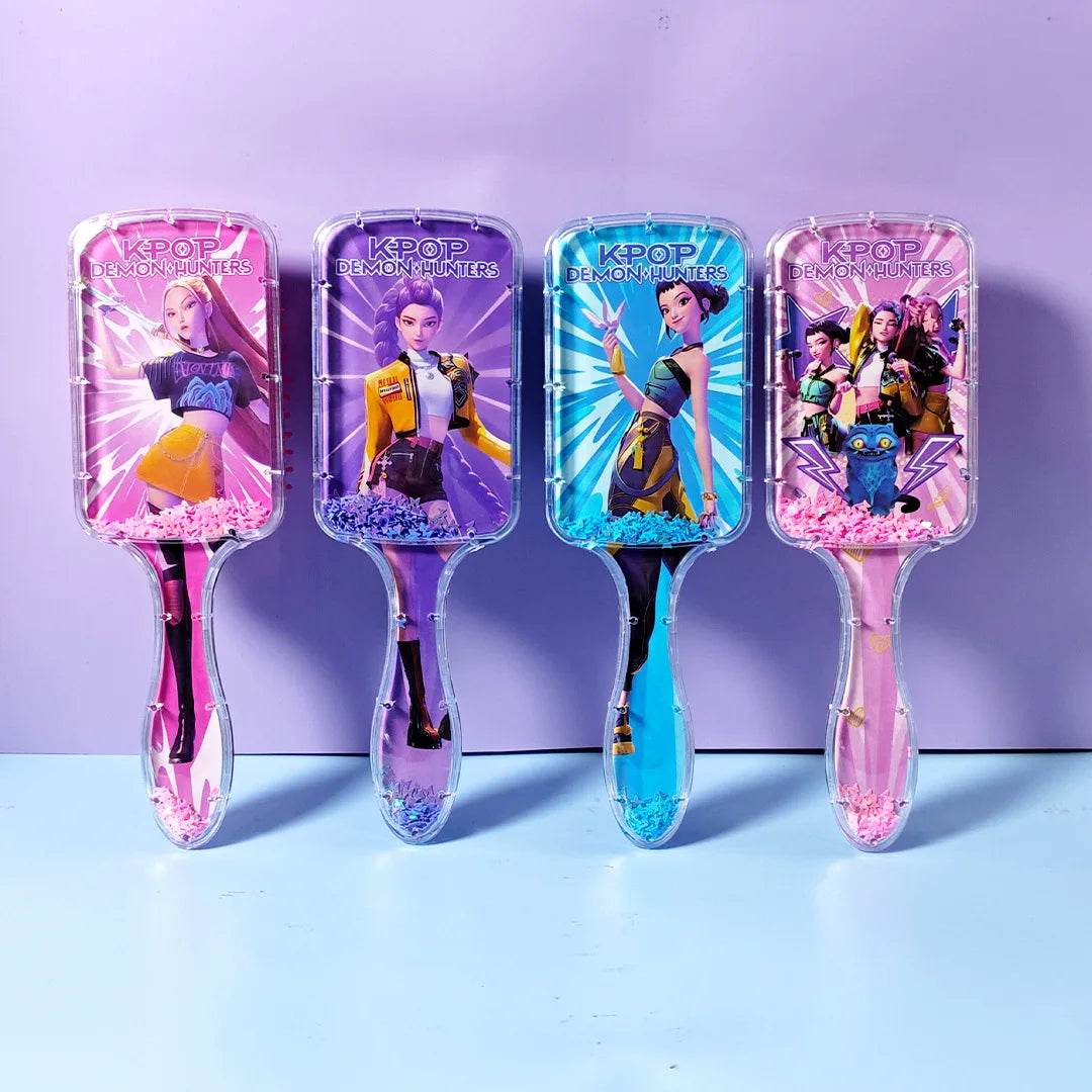 1/4pcs Anime KPop Demon Hunters Comb Series Cartoon Peripheral Air Cushion Massage Comb Children Girl Student Comb Fan Club Gift