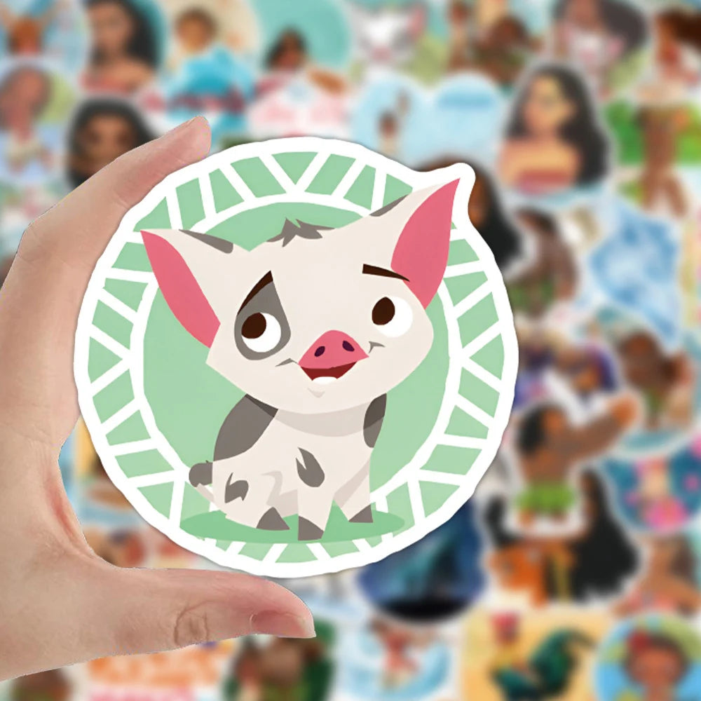10/30/50pcs Disney Movie Moana Cartoon Stickers Anime Graffiti Decals Kid Toy DIY Notebook Fridge Phone Cool Classic Toy Sticker