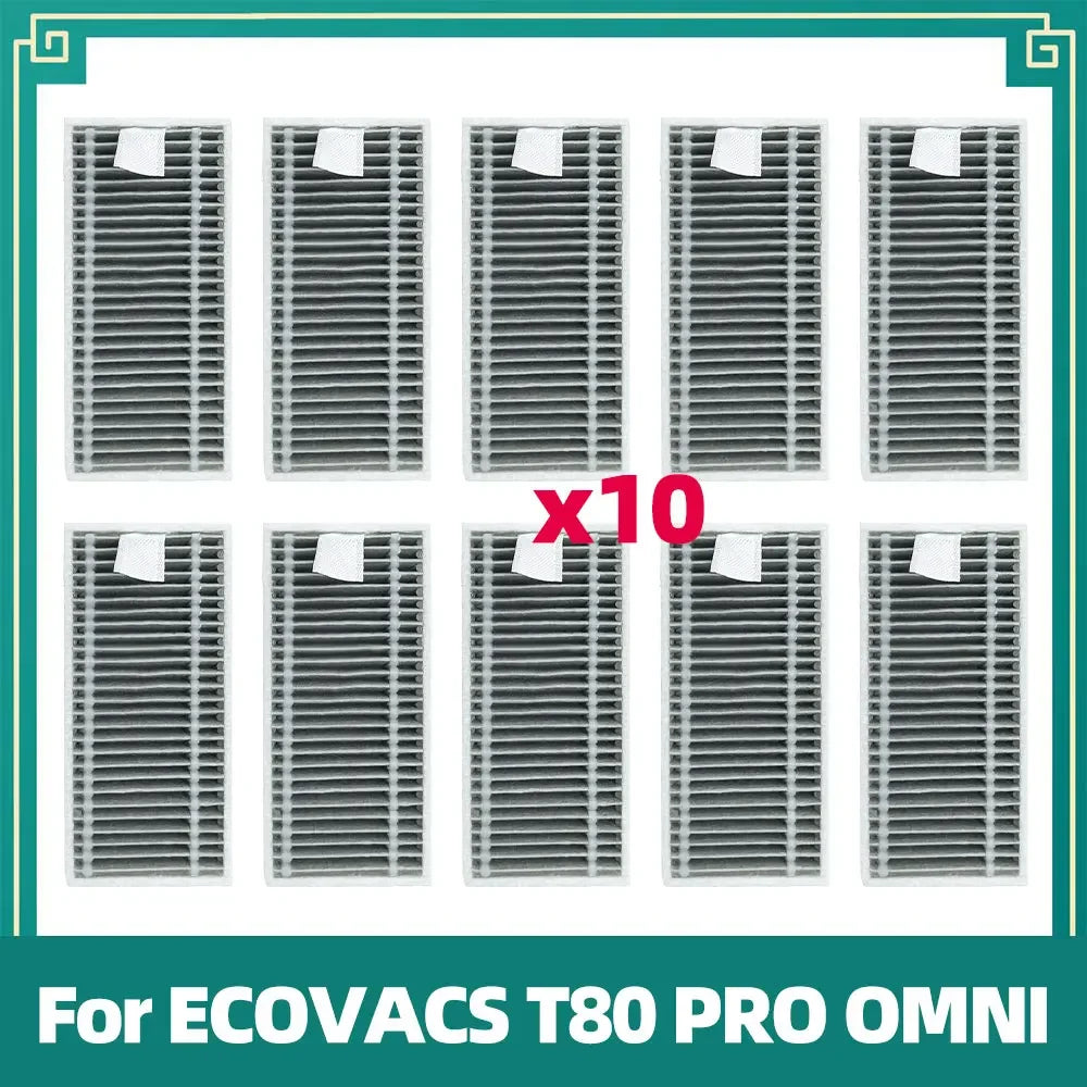 Compatible For ECOVACS T80 PRO OMNI / T80 OMNI Robot Vacuum Replacement Main Roller Mop Cloth Side Brush Dust Bag HEPA Filter