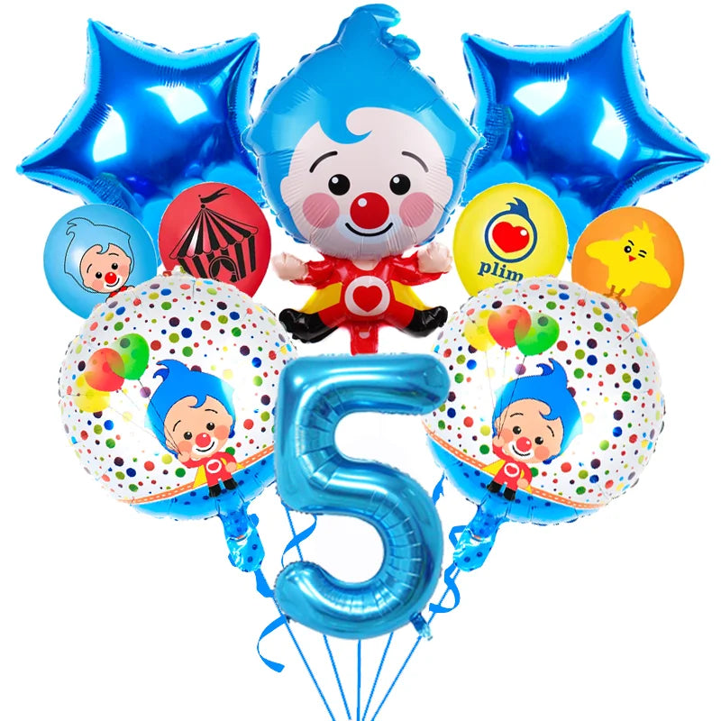 Circus Birthday Party Decor Set Clown Balloons Disposable Tableware Tablecloth Cup Kids Boy Party Supplies Baby Shower Gifts