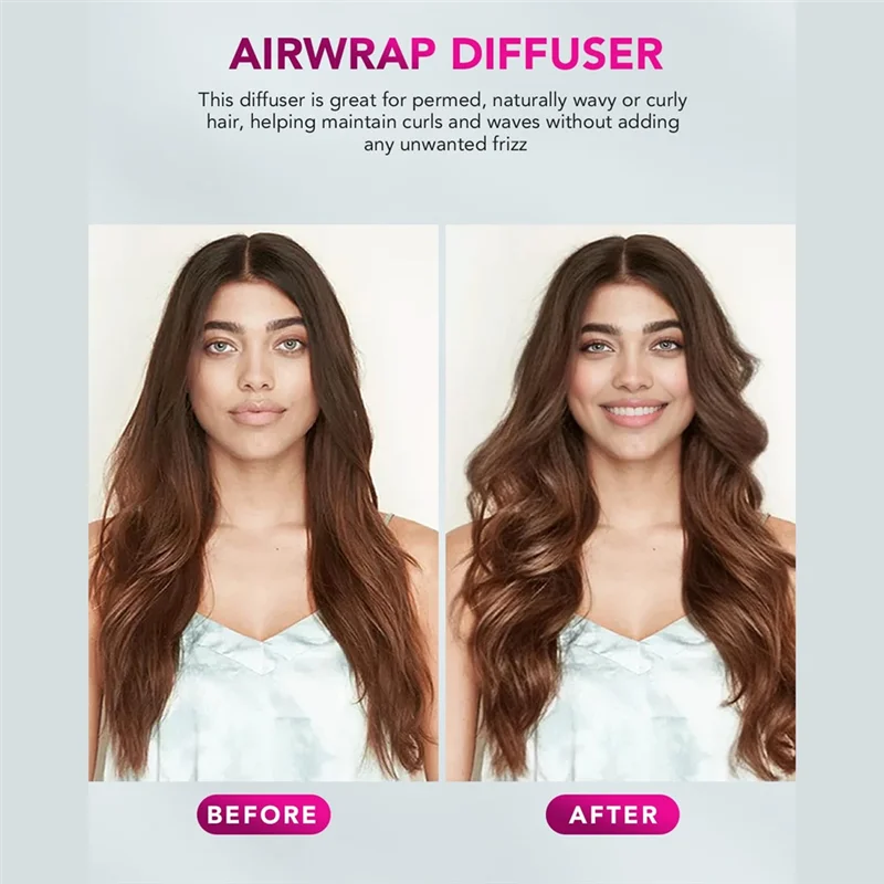 Round Brush & Airflow Attachment For Dyson Airwrap Styler HS01 HS05 HS08 For Smooth Hair Style And Hair Curling