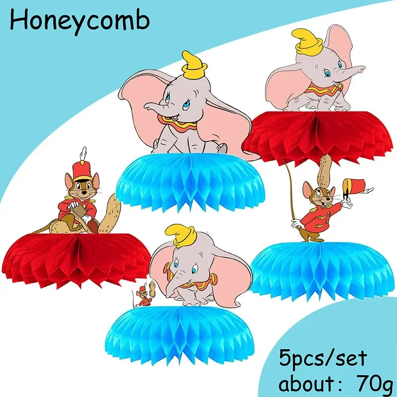 Cartoon Disney Dumbo Theme Decoration Angle Disposable Tableware Cup Plate Tablecloth Baby Shower Children's Day Party Supplies