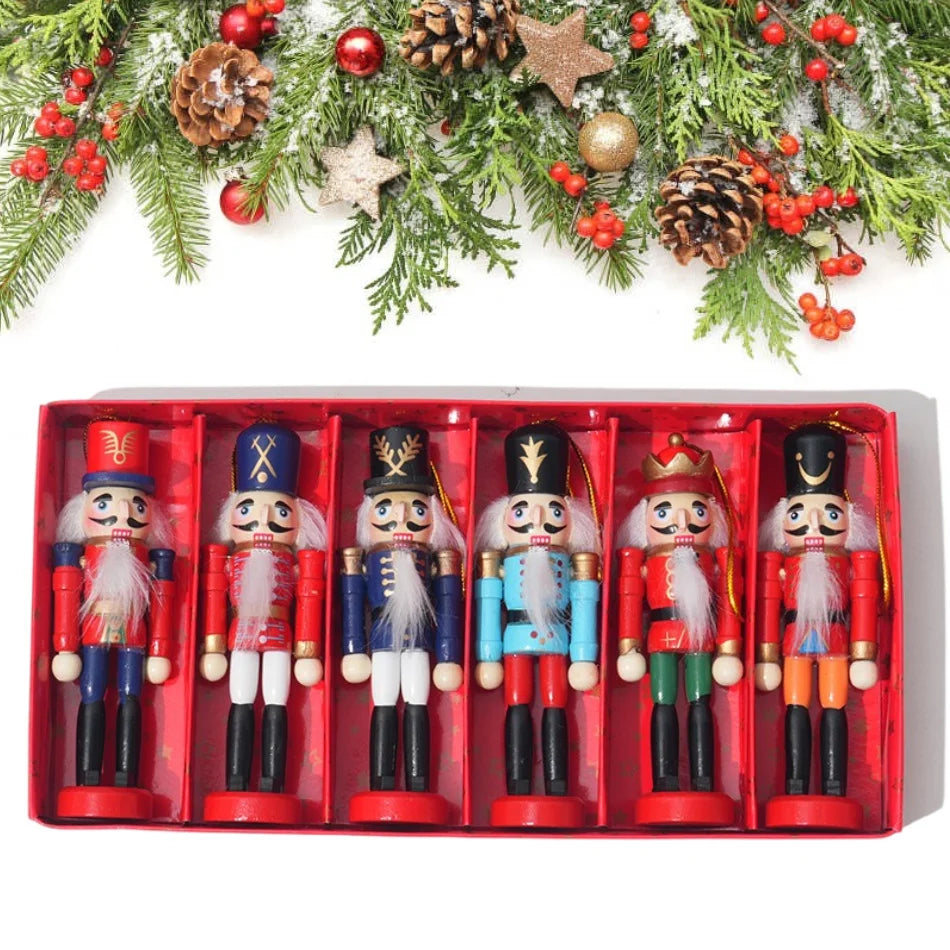2026 Nutcracker Miniatures Pink Series Nutcracker Puppet Ornaments Desktop Cartoons Walnuts Soldiers Band  Desk Christmas