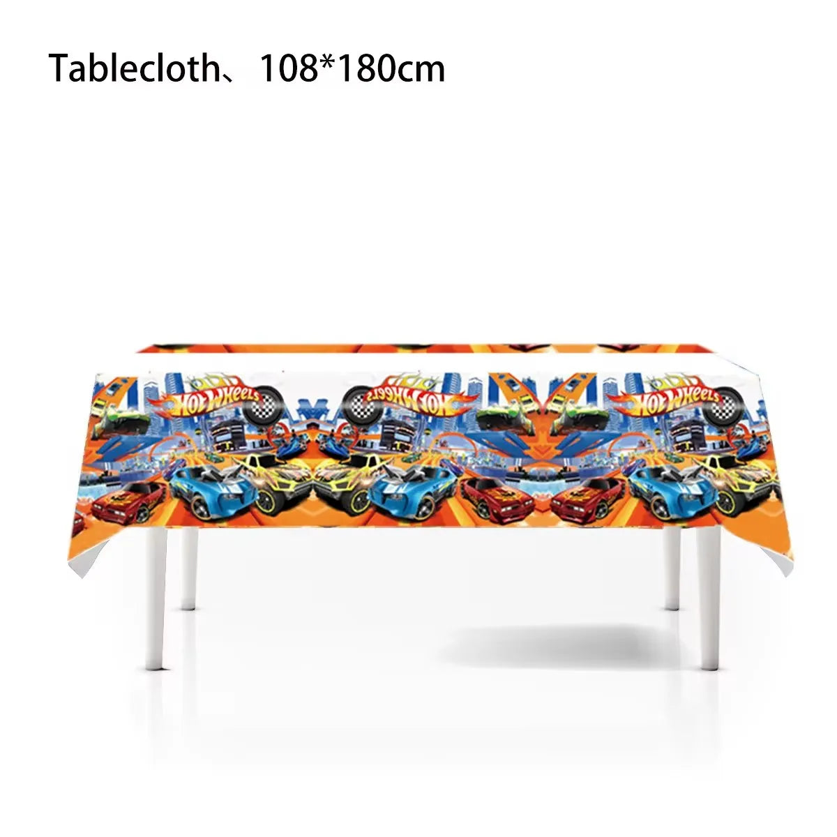Hot Wheels Birthday Party Decor Disposable Tableware Racing Car Gift Bag Tablecloth Cake Balloon Plate Boy Kid Party Supplie Set