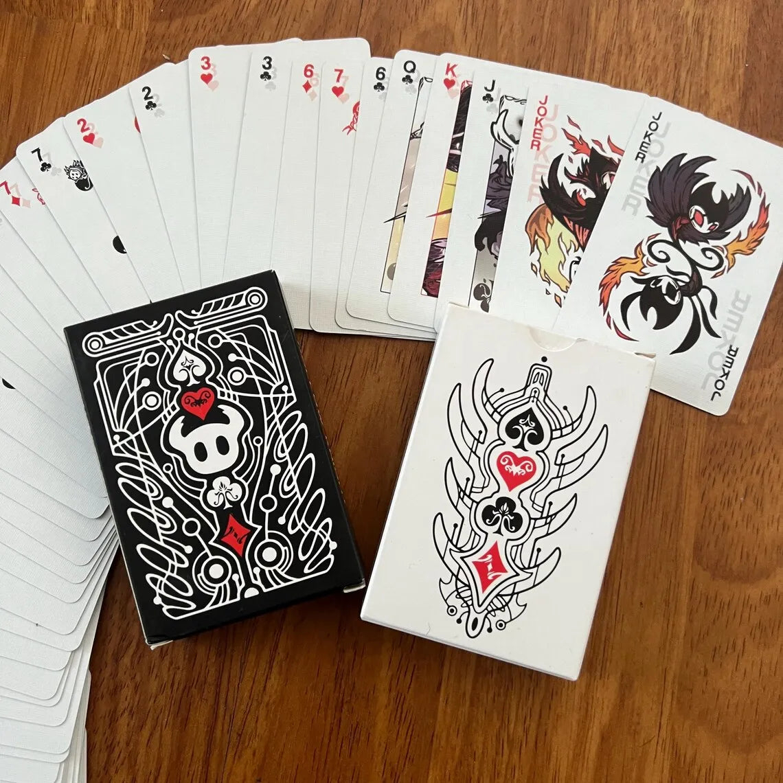 2pcs Hollow Knight Standard Poker Card Black White Playing Card Game Card Group Portable Creative Board Friend's party Game Toys