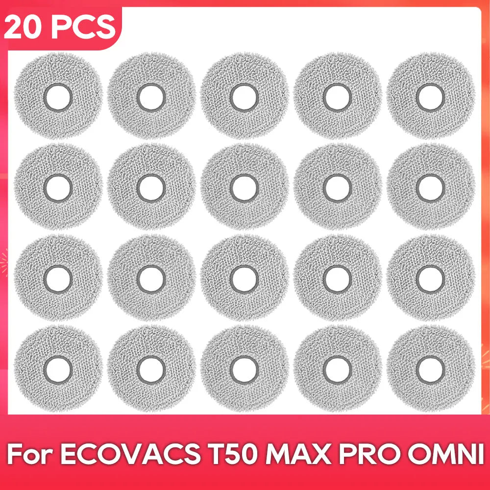 Compatible For ( ECOVACS T50 MAX PRO OMNI ) Replacement Parts Accessories Main Side Brush Mop Cloth Dust Bag Hepa Filter