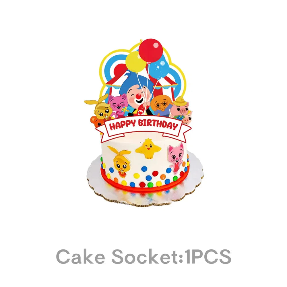 Circus Birthday Party Decor Set Clown Balloons Disposable Tableware Tablecloth Cup Kids Boy Party Supplies Baby Shower Gifts