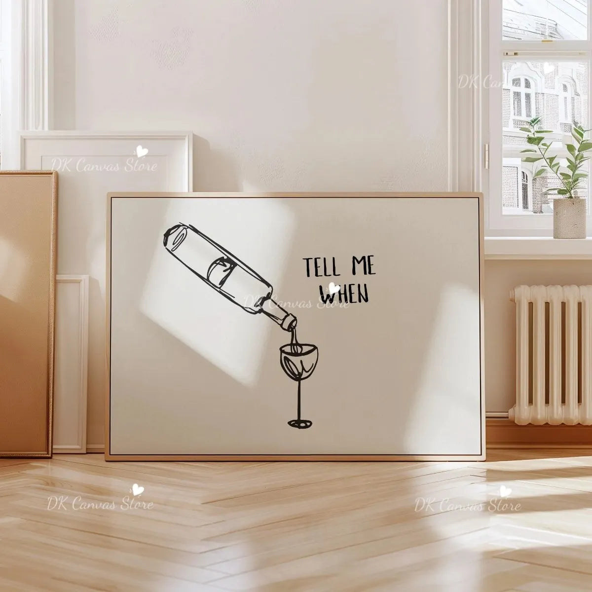 "Tell Me When" Quote Canvas Print Poster Funny Coffee Wine Cheese Cooking Art Prints Restaurant Kitchen Wall Art Home Decor