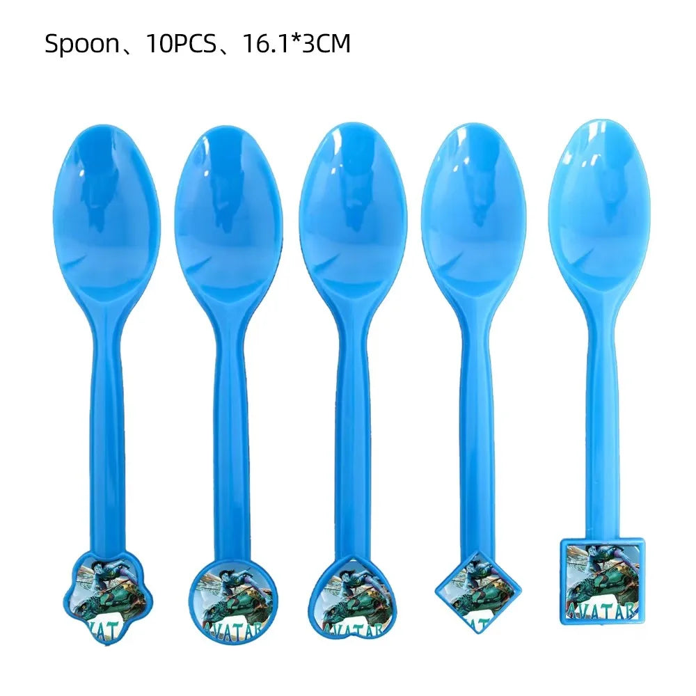 Disney Movie Avatar Birthday Party Decor Disposable Tableware Avatar 2 Balloons Set Cake Topper Gift Bags Baby Kid Party Supplie