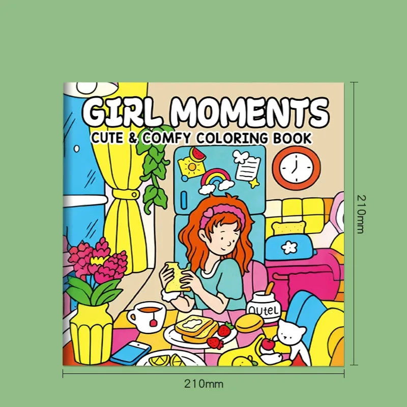 2026 Fun Coloring Book 24 Page,  Girls boy leisure DIY Creative Entertainment Fantasy Illustrations Hand Drawn Art Drawing Book