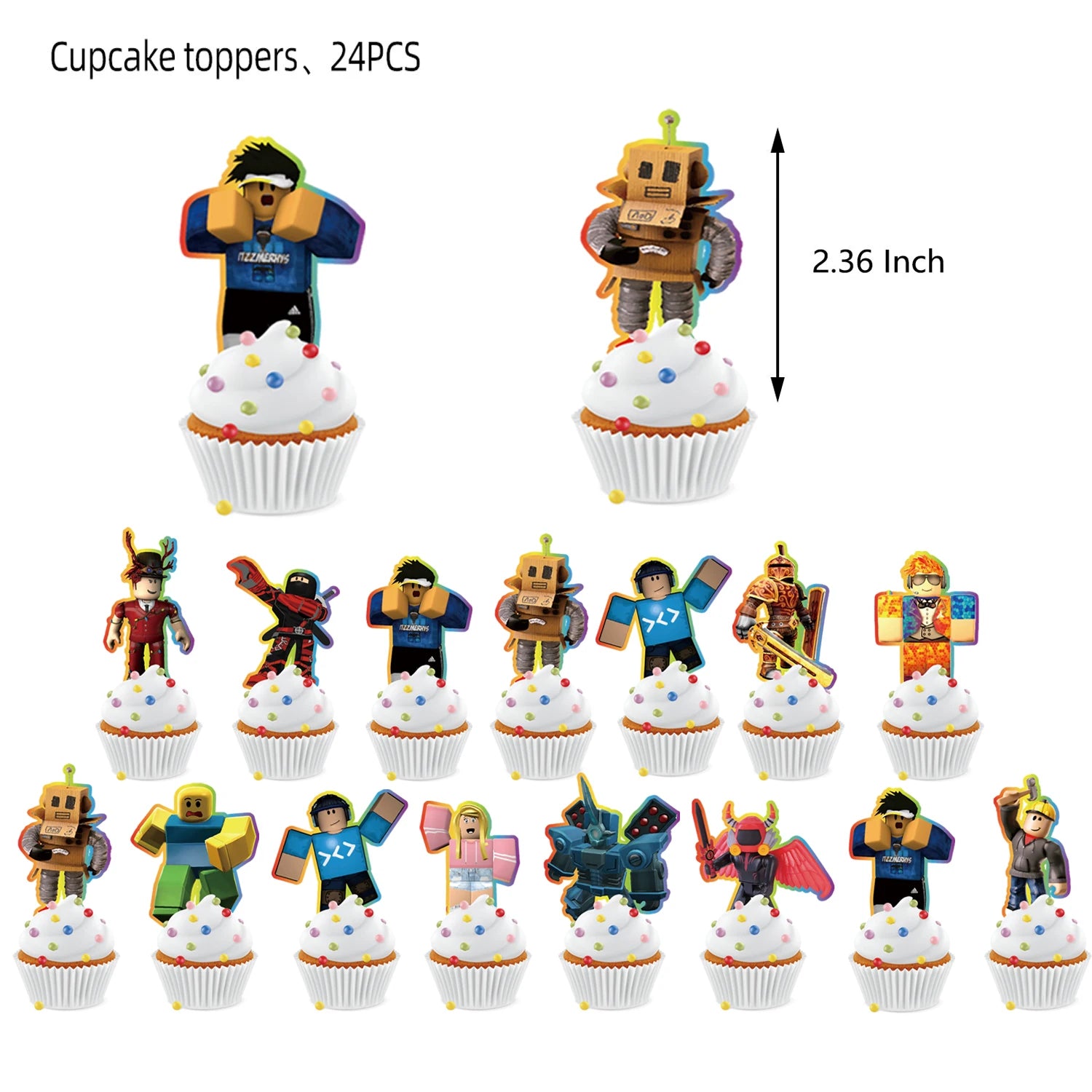 New Roblox Cake Decorations Cartoon Party Cake Topper For Kids Birthday Party 1st Baby Shower Boy Game Cake Decor Supplies Gifts