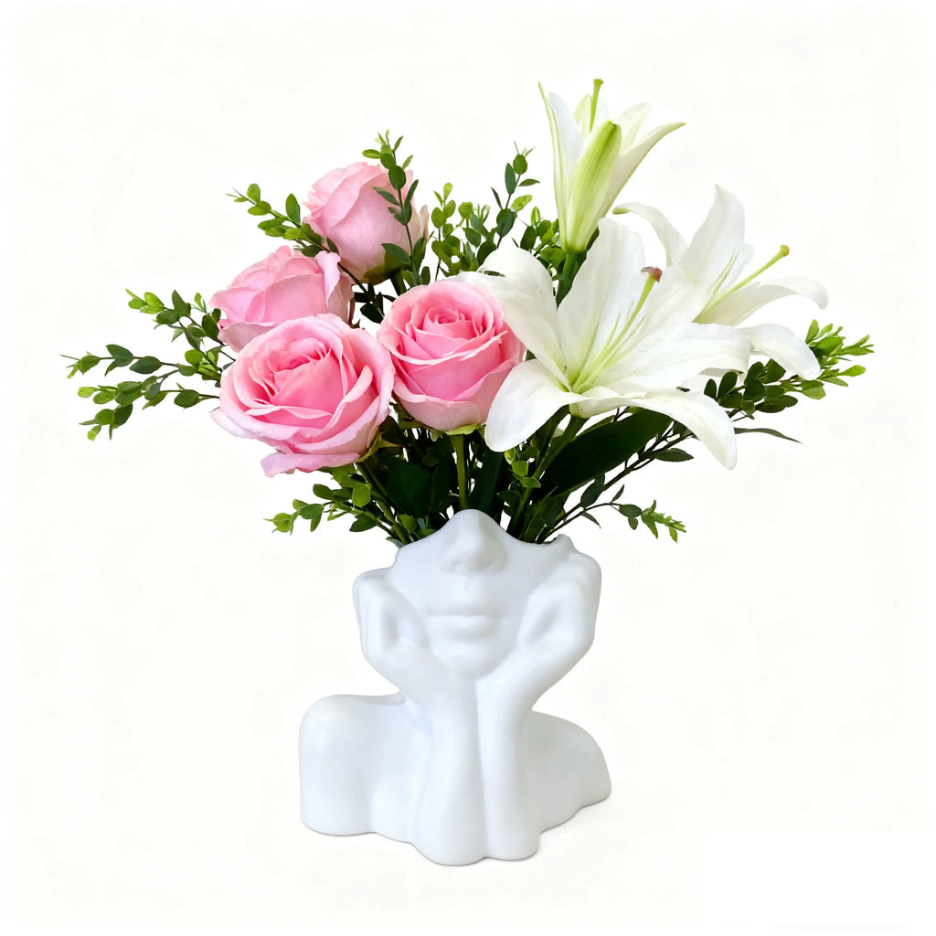 Creative Human Art Sculpture Hands-Shaped Makeup Brush Holder Multifunctional Storage Pen Holder Makeup Brush Holder Decorations