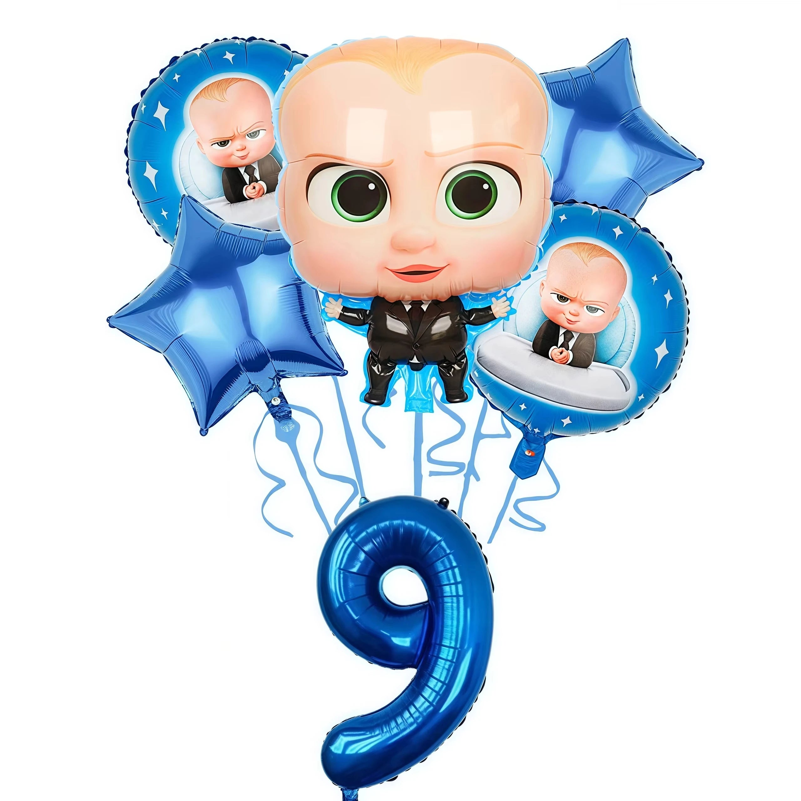 Cartoon Bossed Baby Theme Newborn 1st Birthday Party Decor Disposable Tableware Background Balloon Kid Baby Shower Supplies Gift
