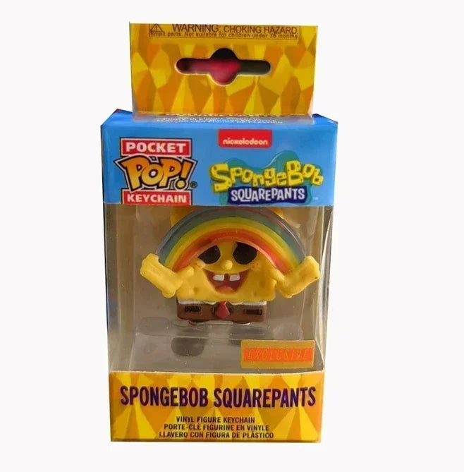Funko POP Nickelodeon Keychain Toy SpongeBob SquarePants Vinyl Figure Pendant Collection Exclusive Pocket Pop Keyring Model Toys