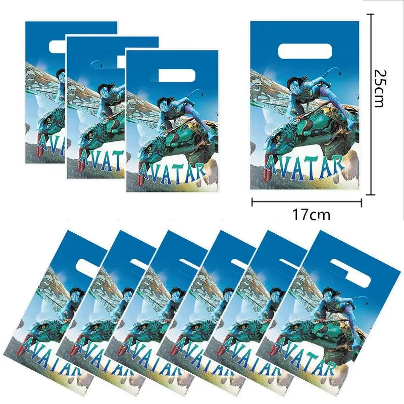 Disney Movie Avatar Birthday Party Decor Disposable Tableware Avatar 2 Balloons Set Cake Topper Gift Bags Baby Kid Party Supplie