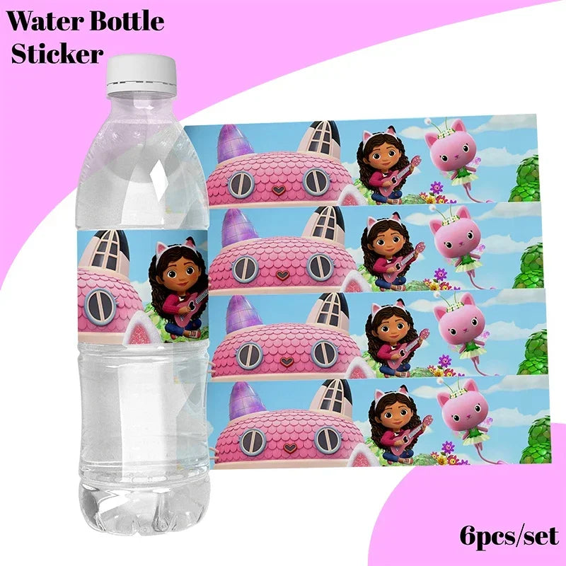 Cartoon Gabby Dollhouse Party Supplies Birthday Party Disposable Tableware Set Paper Plate Cup Napkins Baby Shower Decorations