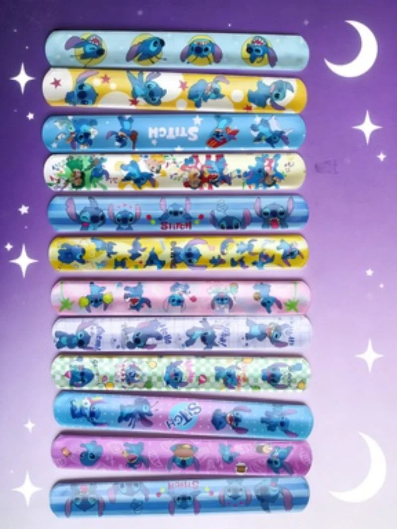 12/24/ PCS Lilo&Stitch Toys Stitch Wristbands A Aariety Of Anime Doll Characters Children pat circle  Educational Birthday Gifts