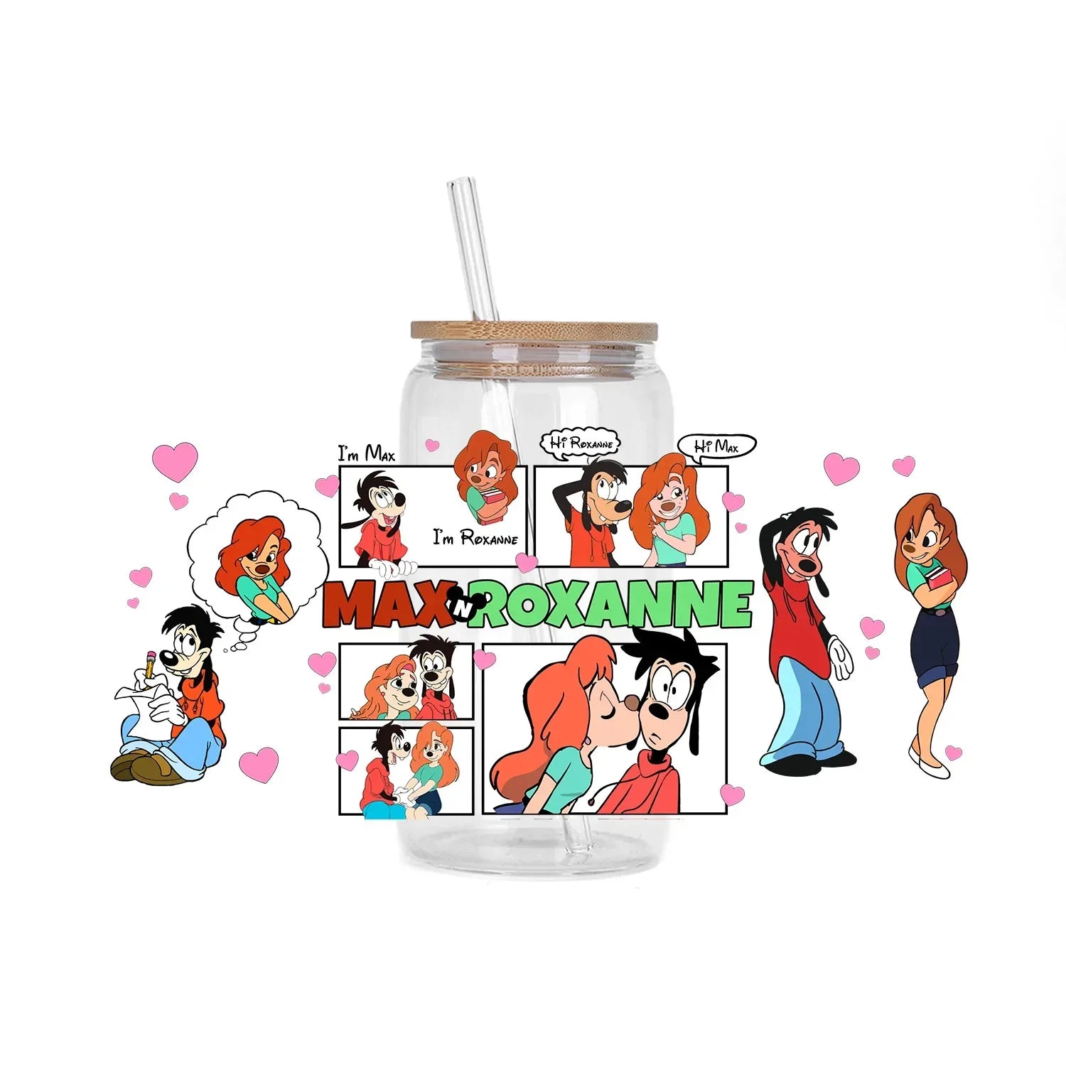 30 Style XOXO Happy Valentine Mickey Family UV Sticker DIY Decals 3D transfers uvdtf stickers 16oz uv dtf cup wraps