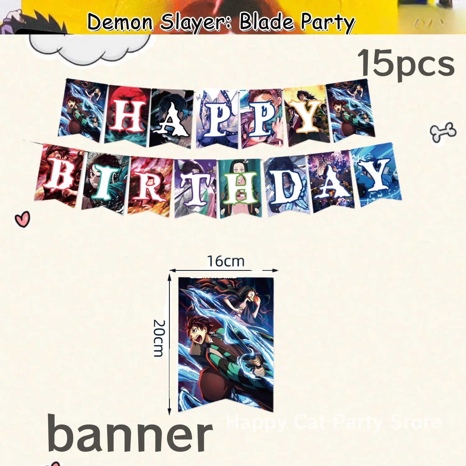 Demon Slayer Birthday Party Decor Kimetsu No Yaiba Tableware Tablecloth Plate Cup Balloon Baby Shower Kids Favors Party Supplies