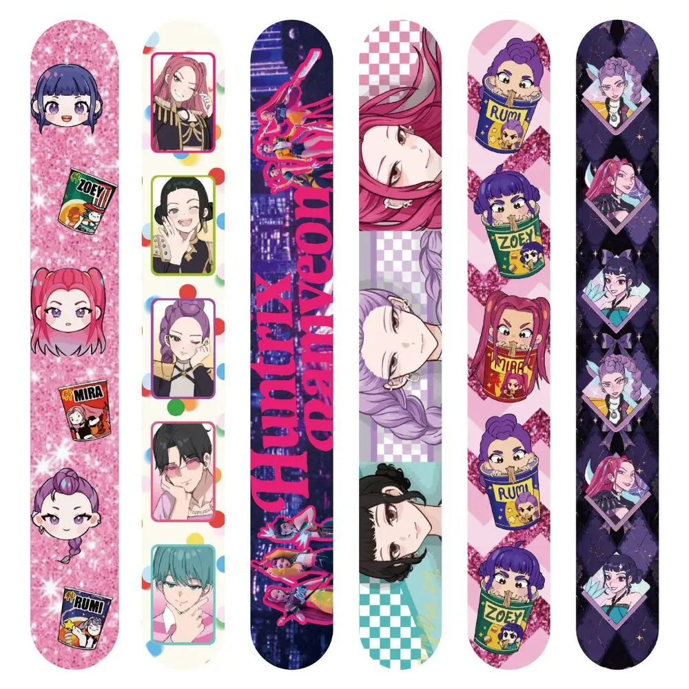 12-36pcs K-Ppop Demon Hunters Slap Bracelets Party Favors Birthday Party Gifts for Kids Snap Bracelets Christmas Party Decoratio