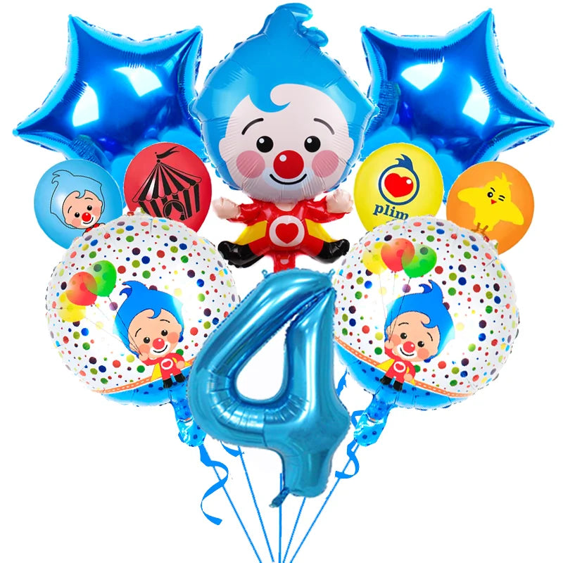 Circus Birthday Party Decor Set Clown Balloons Disposable Tableware Tablecloth Cup Kids Boy Party Supplies Baby Shower Gifts