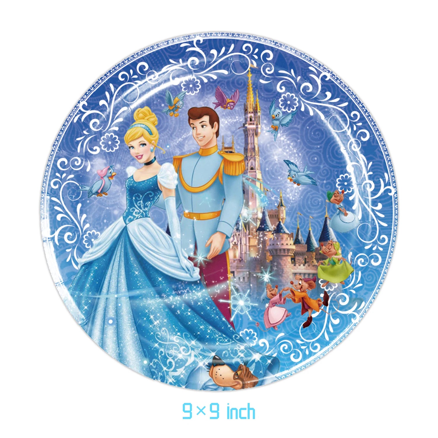 Disney Cinderella Theme Party Supplies Girls Birthday Decoration Tableware Set Paper Cup Plate Tablecloth Balloon Baby Shower