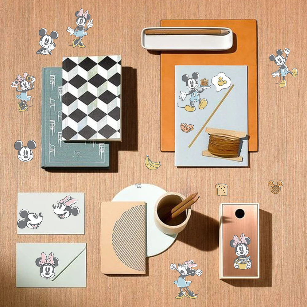 8/16/32Pcs Disney Cute Cartoon Mickey Mouse Graffiti Sticker DIY Laptop Scrapbook Phone Luggage Bottle Children's Stickers Toy