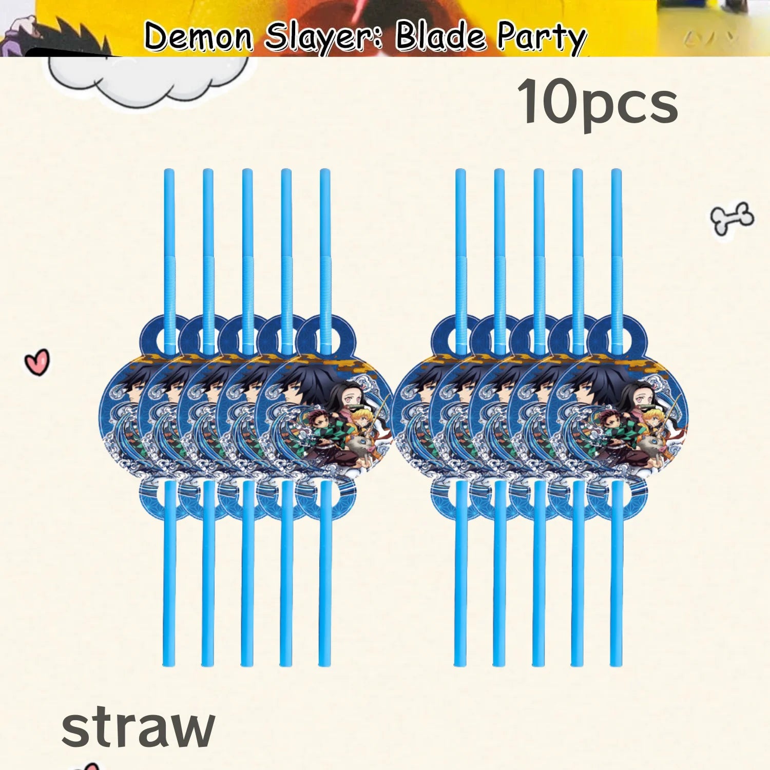 Demon Slayer Birthday Party Decor Kimetsu No Yaiba Tableware Tablecloth Plate Cup Balloon Baby Shower Kids Favors Party Supplies