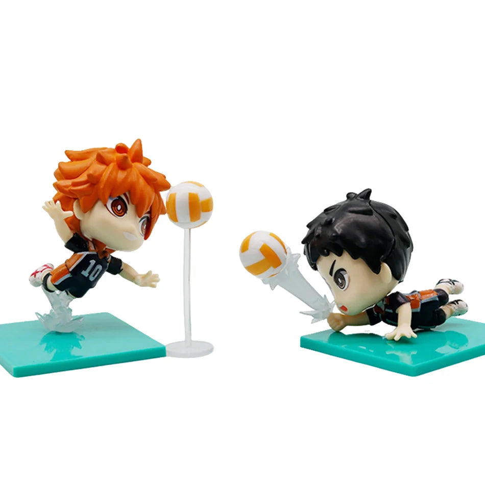 6-9cm Haikyuu!!  Volleyball Boys Anime Figures Hinata Shoyo Tobio Kageyama Daichi Sawamura Models Toy Passionate Friend Gifts
