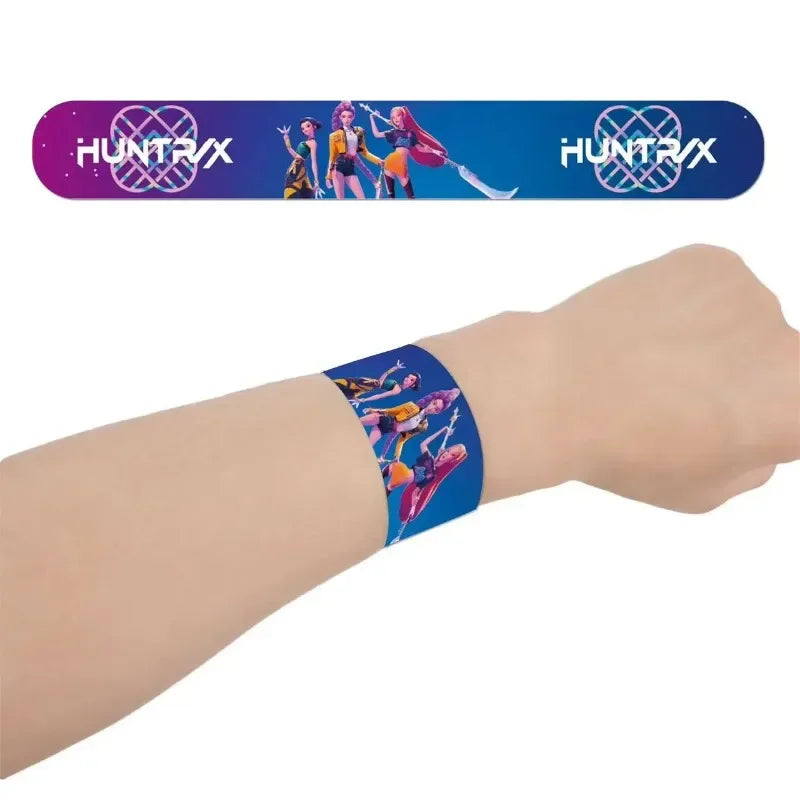 12-36pcs K-Ppop Demon Hunters Slap Bracelets Party Favors Birthday Party Gifts for Kids Snap Bracelets Christmas Party Decoratio