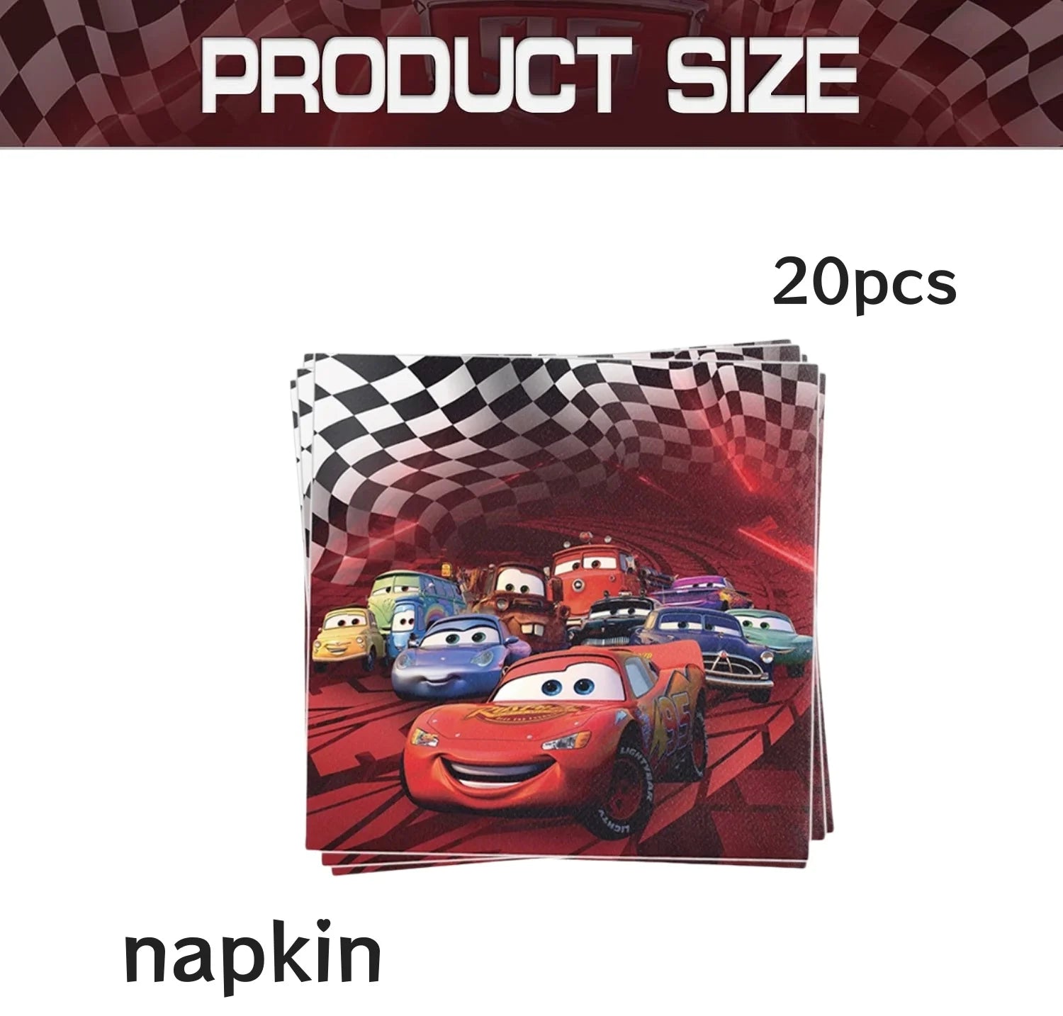 Disney Pixar Cars Birthday Supply Lightning McQueen Tableware Tablecloth Plate Cup Gift Bag Baby Shower disney cars party favors
