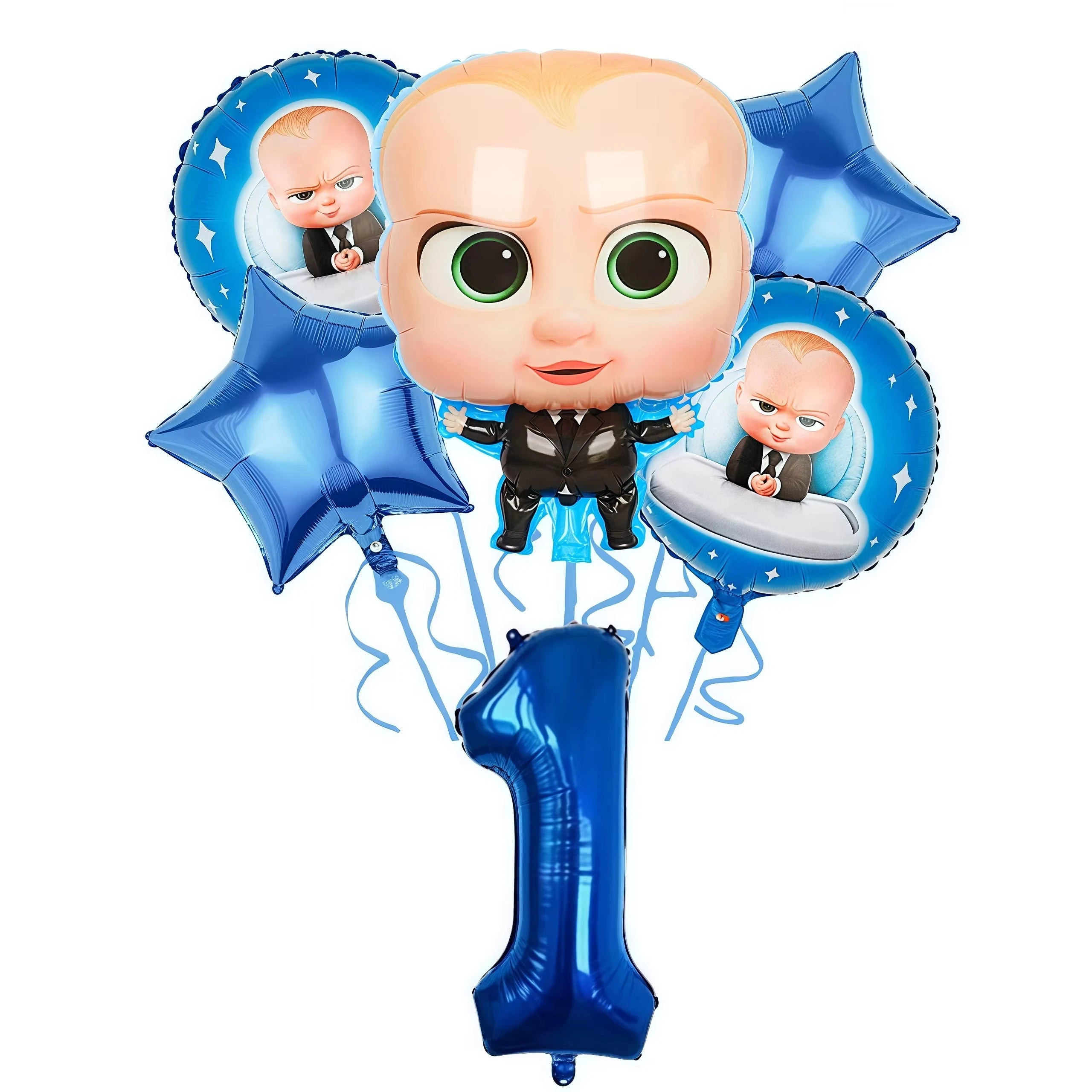 Cartoon Bossed Baby Theme Newborn 1st Birthday Party Decor Disposable Tableware Background Balloon Kid Baby Shower Supplies Gift