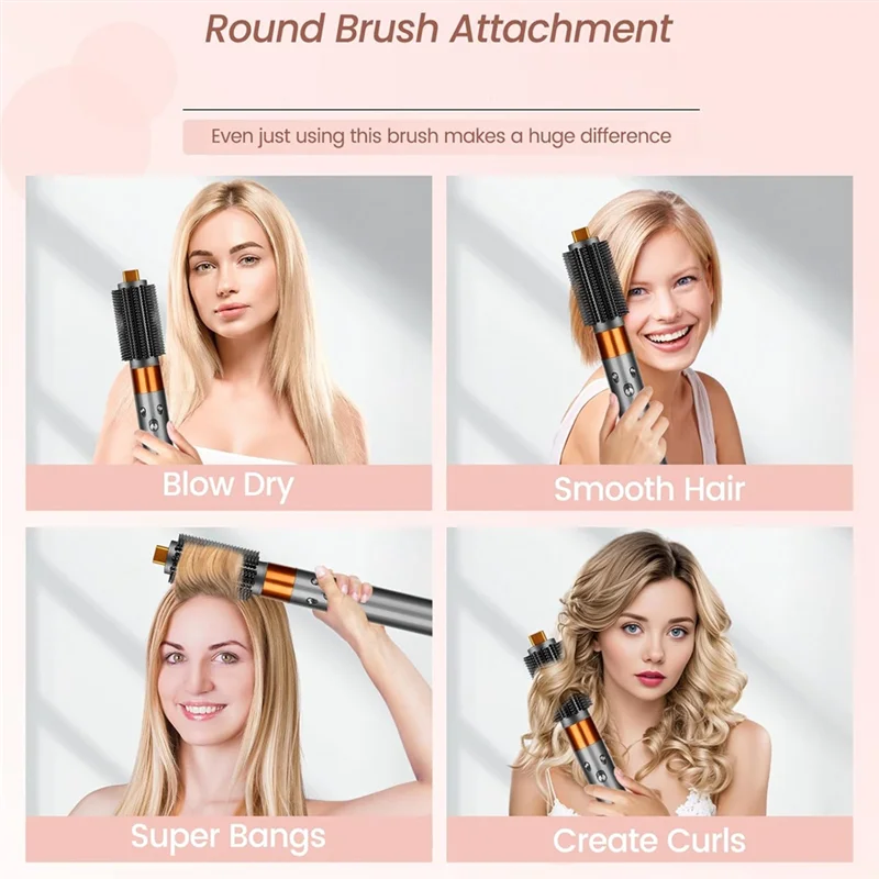 A78E-For Dyson Airwrap HS01 HS05 HS08/Airwrap Coanda 2X For Straight Wavy Curly Round Volumizing Brush Attachment